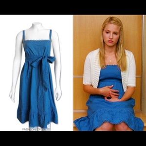 Juicy Couture Squash Blue Linen Dress
